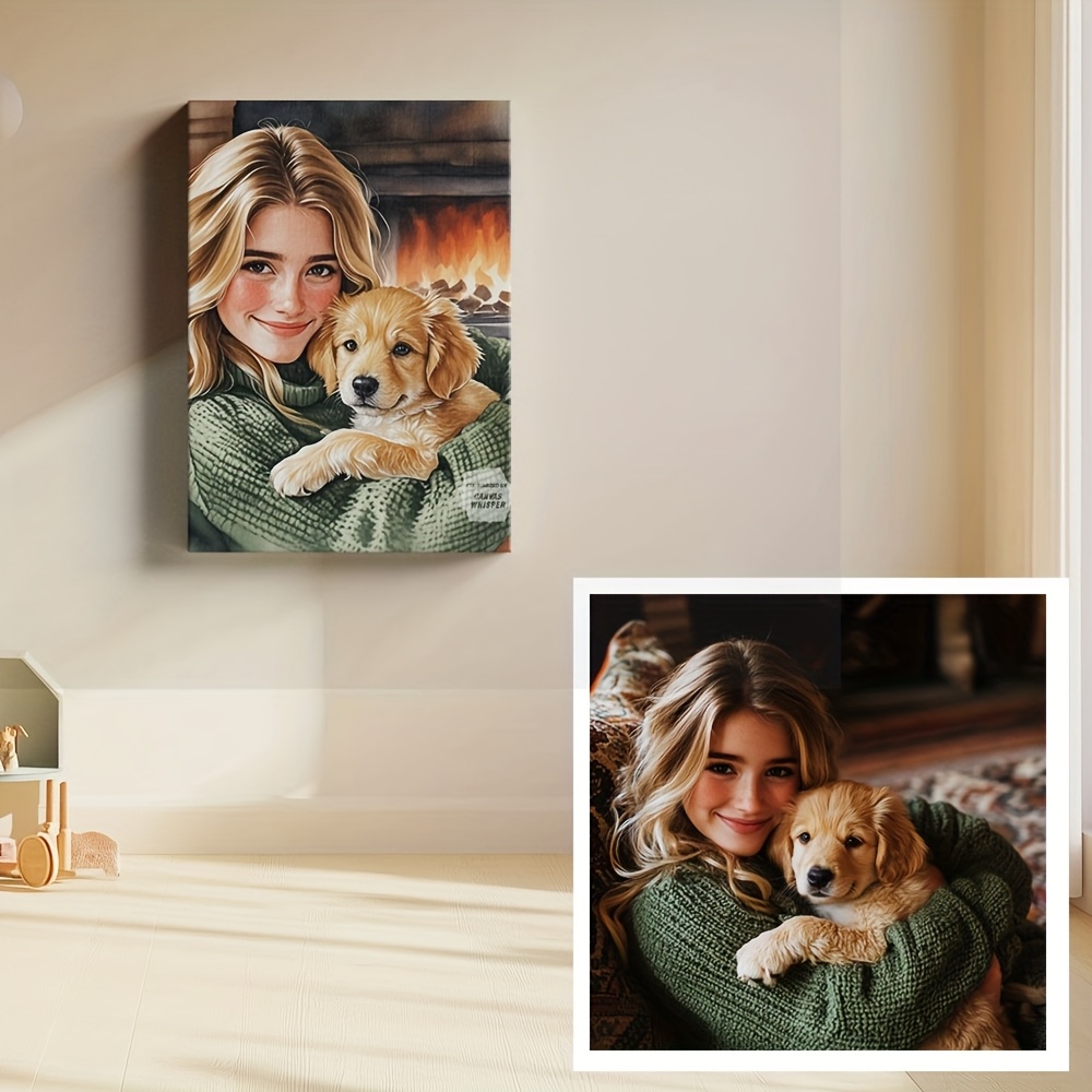 طباعة صور مخصصة على قماش - فن  - مراجعة Pet Portrait Custom وسعره